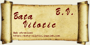 Bata Vilotić vizit kartica